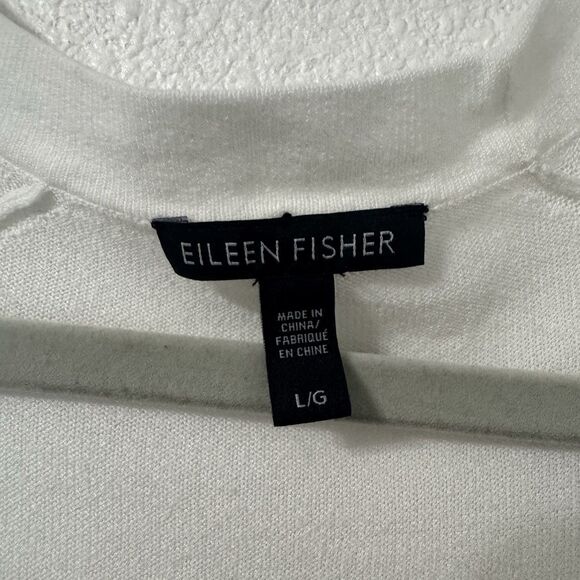 Eileen Fisher Longline Open Front Cardigan Sweater Large Minimalist Modern - Picture 2 of 6